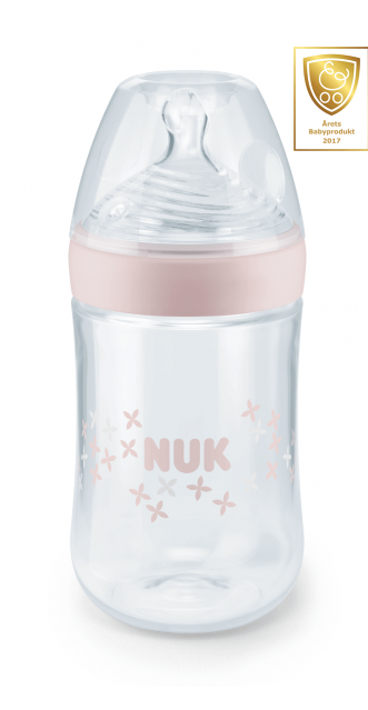 Nuk nappflaska nature sense 6-18mån temp control 260ml rosa