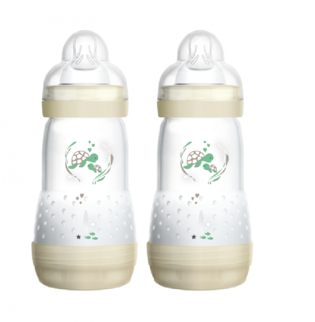 Mam nappflaska easy start 260 ml naturell 2-pack