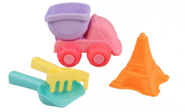 Suntoy sandset lastbil 4 delar rosa