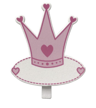 Edelweiss dekoration rosa prinsesskrona 6-pack