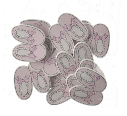 Edelweiss dekoration babysko rosa 12-pack