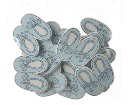 Edelweiss dekoration babysko blå 12-pack