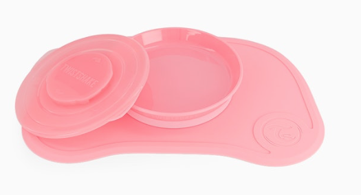 Twistshake click mat + plate 6+m pink