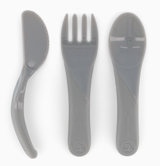 Twistshake cutlery learning set grey 6mån+