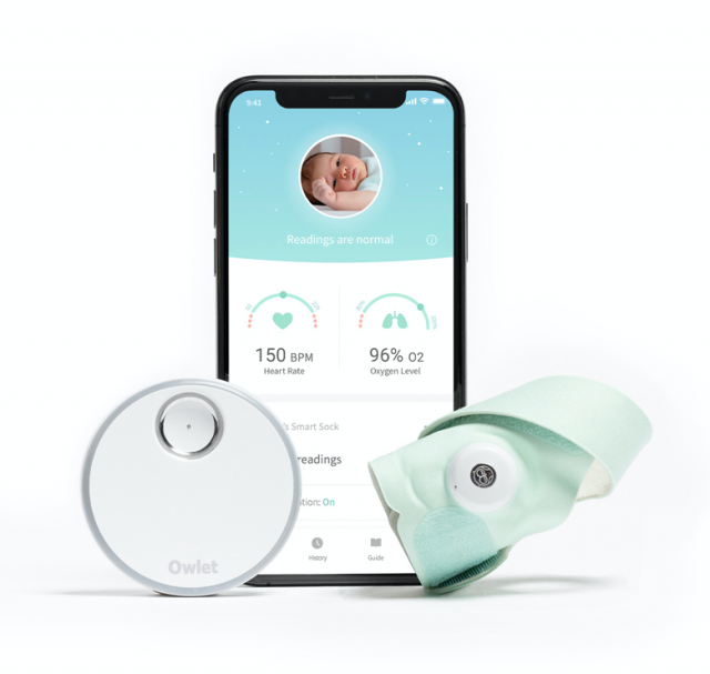 Owlet babylarm smart sock mint