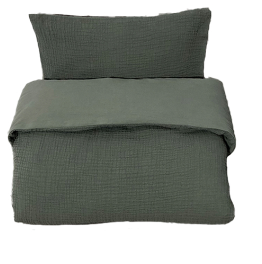 Mini dreams påslakanset little wave vagn/vagga dark green