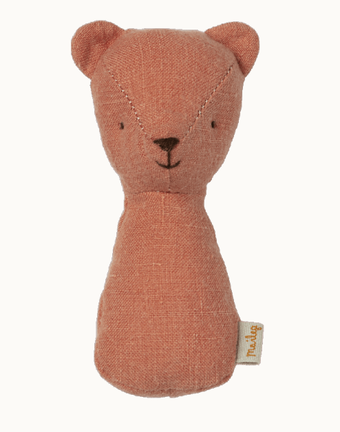 Maileg teddy skallra dusty coral