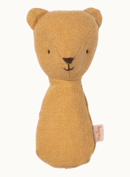 Maileg teddy skallra dusty yellow