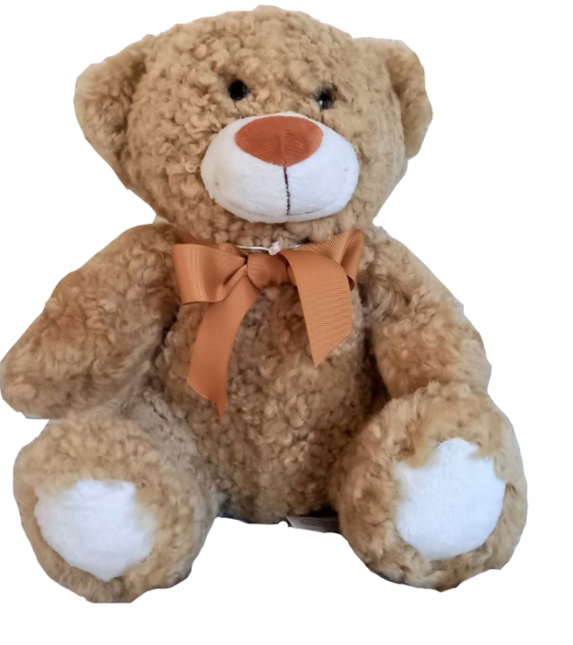Segr gosedjur nalle lammskinn beige