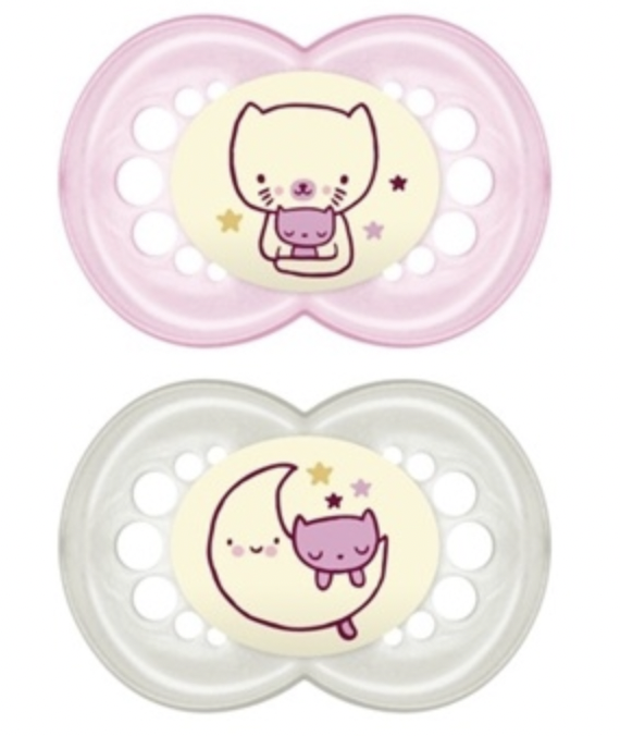 Mam napp original night 16-36mån rosa 2-pack