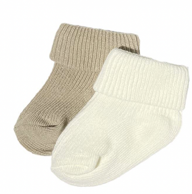 Mini dreams strumpor off-white/beige 2-pack