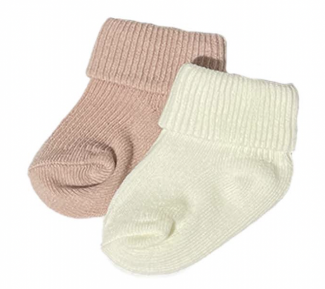 Mini dreams strumpor rosa/off-white 2-pack