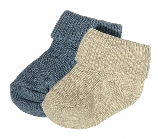 Mini dreams strumpor beige/blå 2-pack