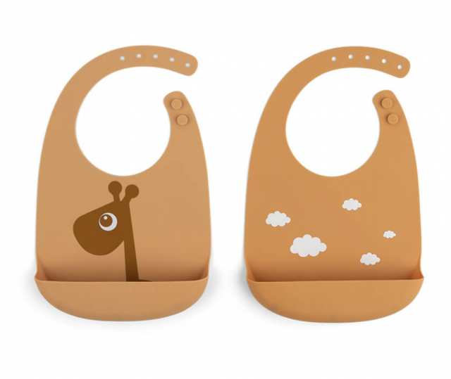 Done by deer haklapp silikon raffi mustard 2-pack