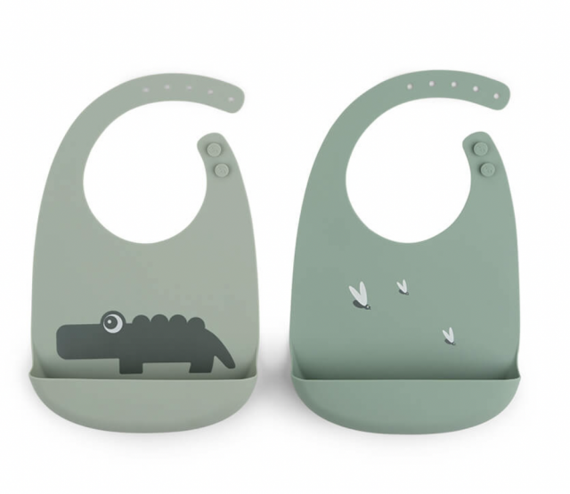 Done by deer haklapp silikon croco green 2-pack