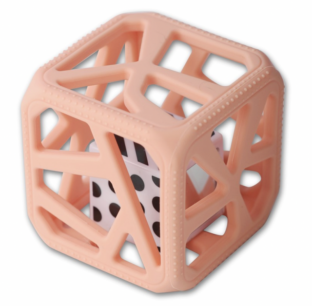Malarkey kids chew cube peachy pink