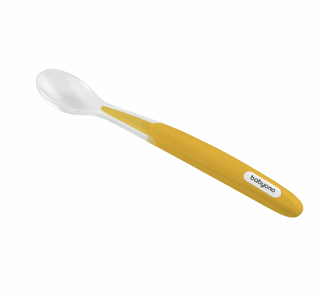 Babyono sked soft spoon gul