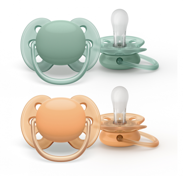 Avent napp ultra soft silikon 0-6mån neutral 2-pack