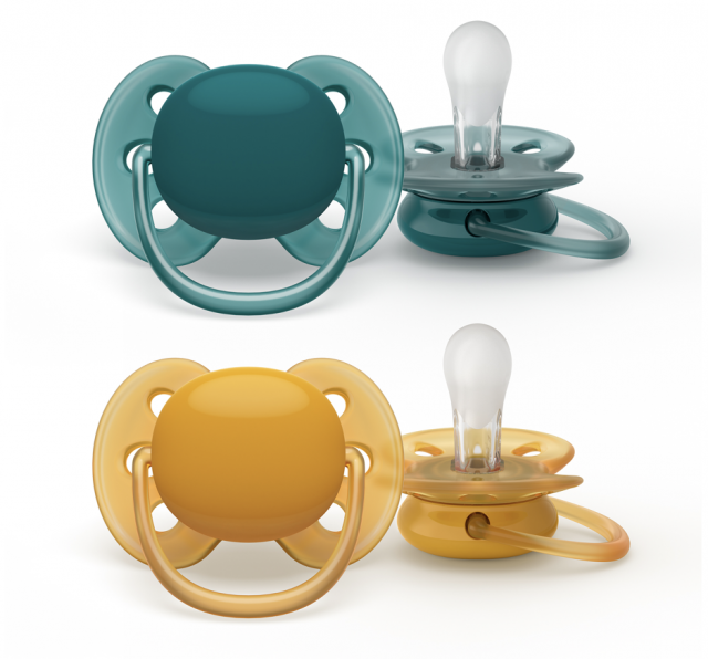 Avent napp ultra soft silikon 6-18mån neutral 2-pack
