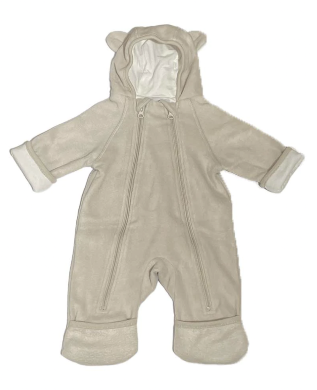 Mini dreams overall fleece bear sand
