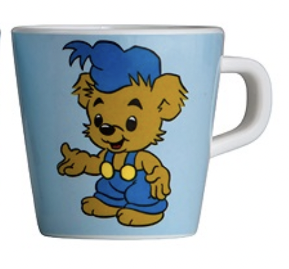 Rätt start bamse mugg med handtag blå