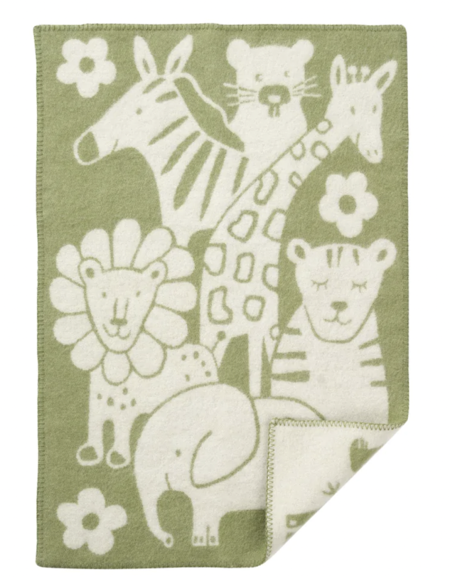 Klippan yllefabrik ullfilt picnic green 65x90cm