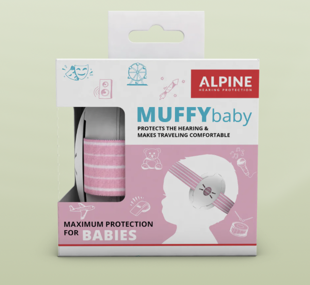 Alpine muffy baby hörselskydd rosa 