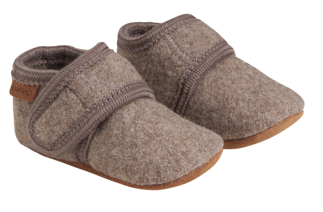 En fant baby wool slippers walnut
