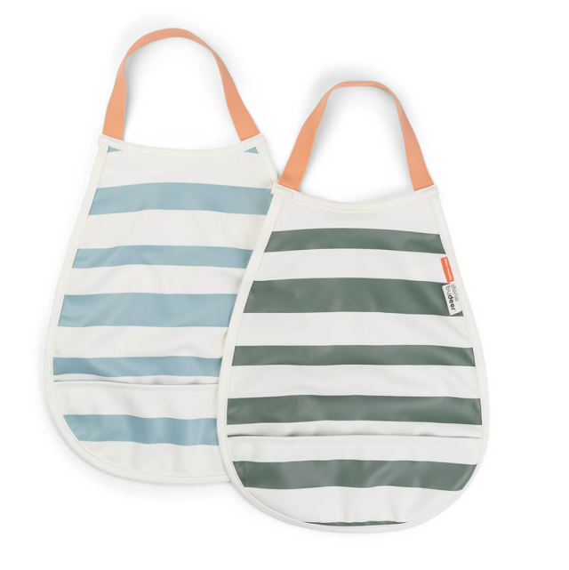 Done by deer haklapp med resår stripes blue/green 2-pack