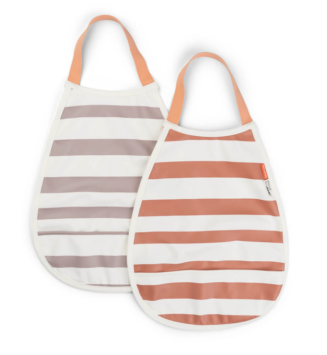Done by deer haklapp med resår stripes papaya/powder 2-p