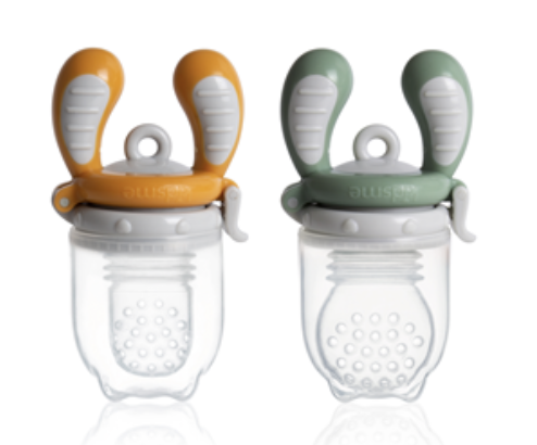 Kidsme food feeder 2-pack L + M amber/oliv
