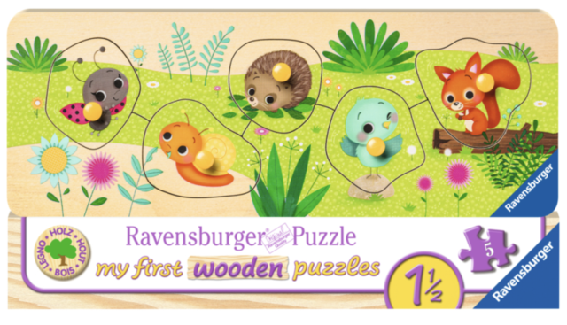 Ravensburger pussel animal garden 5 bitar