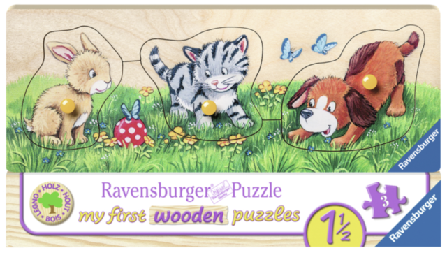 Ravensburger pussel cute baby animals 3 bitar