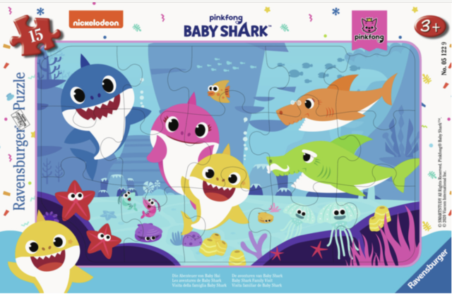 Ravensburger pussel adventures of baby shark 15 bitar
