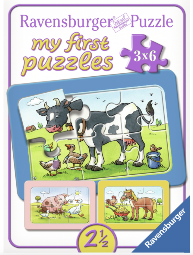 Ravensburger pussel good animal friends 3 pussel x 6 bitar