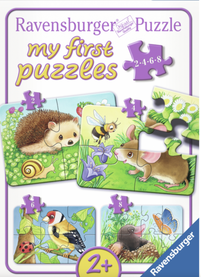 Ravensburger pussel sweet garden residents 2/4/6/8 bitar