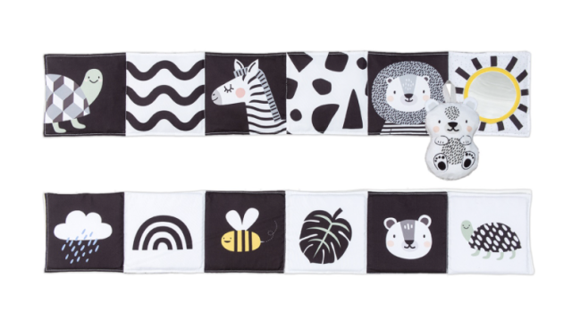Taf toys aktivitetsbok savannah black and white