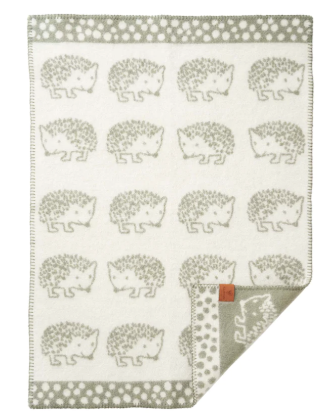 Klippan yllefabrik ullfilt hedgehog grön 65x90cm
