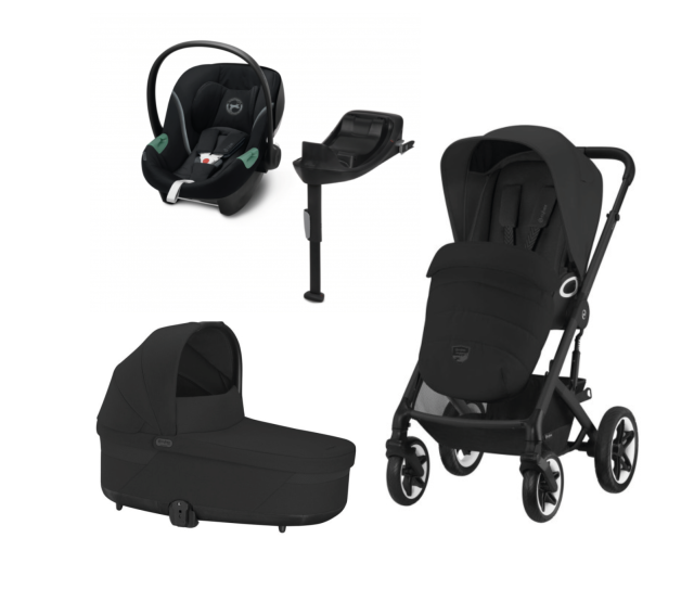 Cybex paket talos s lux inkl liggdel, babyskydd aton s2 i-size inkl bas, adapter