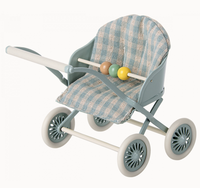 Maileg sittvagn baby mice mint