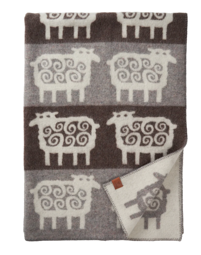 Klippan yllefabrik ullfilt sheep stripe 65x90cm