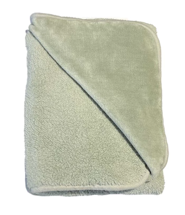 Mini dreams filt fancy teddy pale green 75x90cm