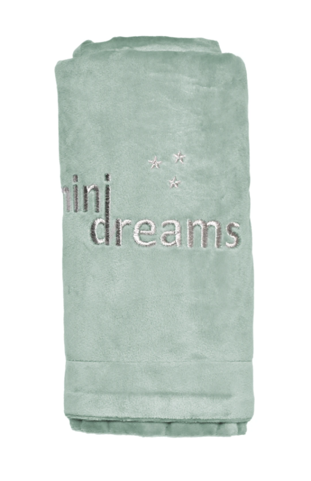 Mini dreams filt soft blanket green 75x100cm