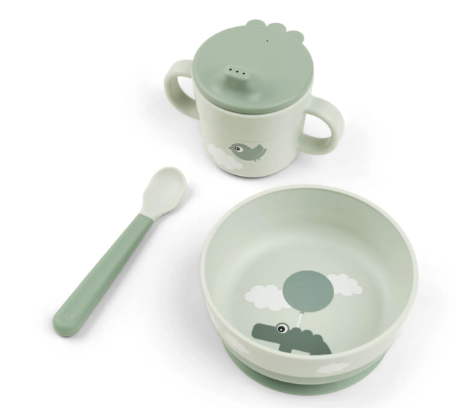 Done by deer servis foodie first meal set happy clouds green