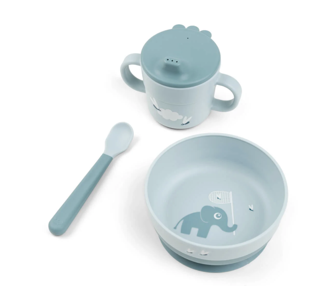 Done by deer servis foodie first meal set happy clouds blue