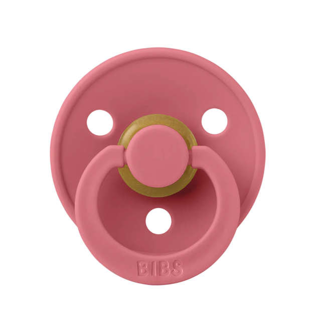 Bibs napp colour latex coral 0-6mån