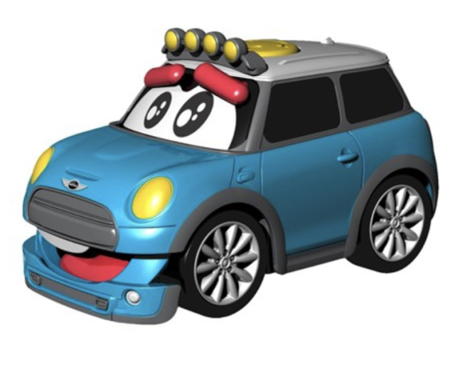 BB junior mini cooper blå