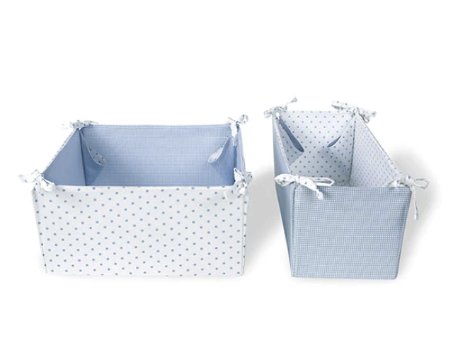 Vinter & bloom förvaring gingham placid blue 2-pack