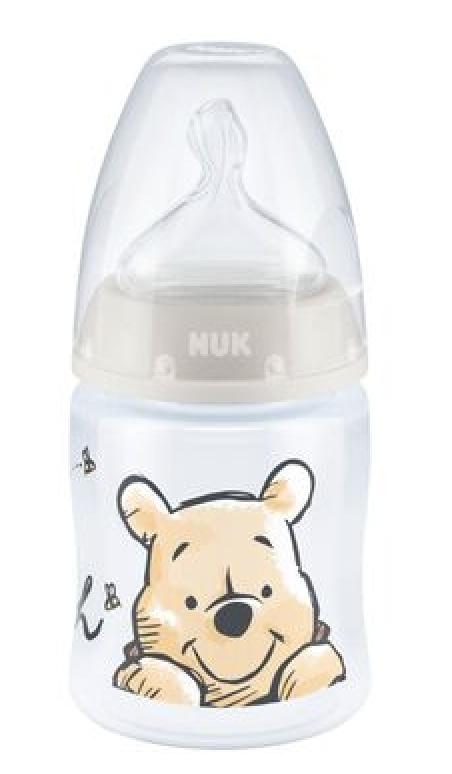 Nuk nappflaska first choice+ silikon 150ml winnie the pooh beige