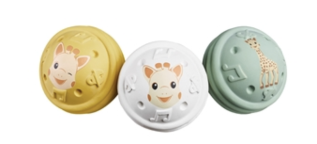 Sophie la girafe ljudbollar naturgummi 3-pack